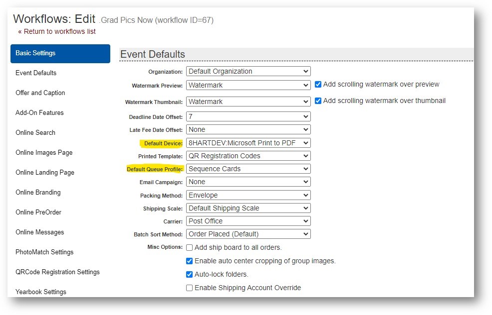 How to Set Your Default Device for CORE Print Jobs