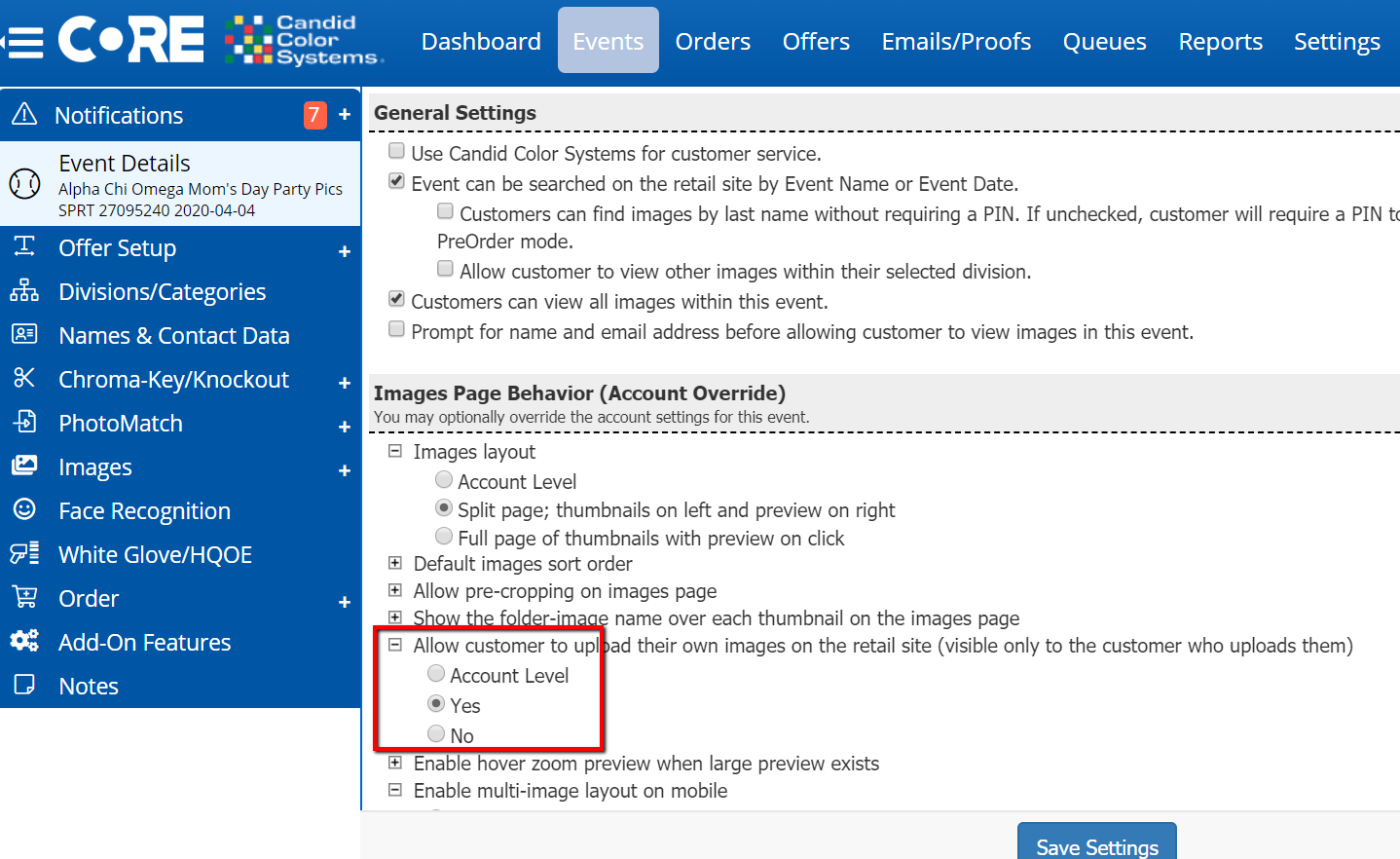 Can my customers upload and order products using their own photos?
